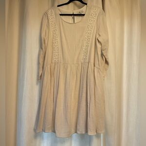Anthropologie Eri + Ali Edira Lace Embroidered Dress, Size XL